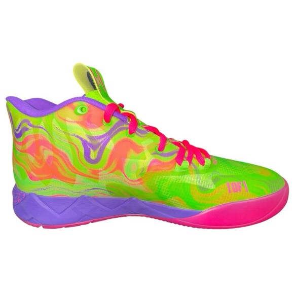 Puma MB.01 Inverse Toxic Size 13 Green Pink Basketball Sneakers LaMelo Shoes New - Picture 2 of 9